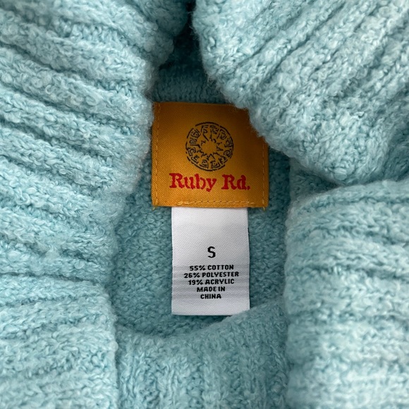 Ruby Rd Cowl Neck Long Sleeve Cotton Blend Sweater - Picture 3 of 6